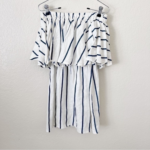 Faithfull the brand striped linen strapless dress size Small - Picture 5 of 15